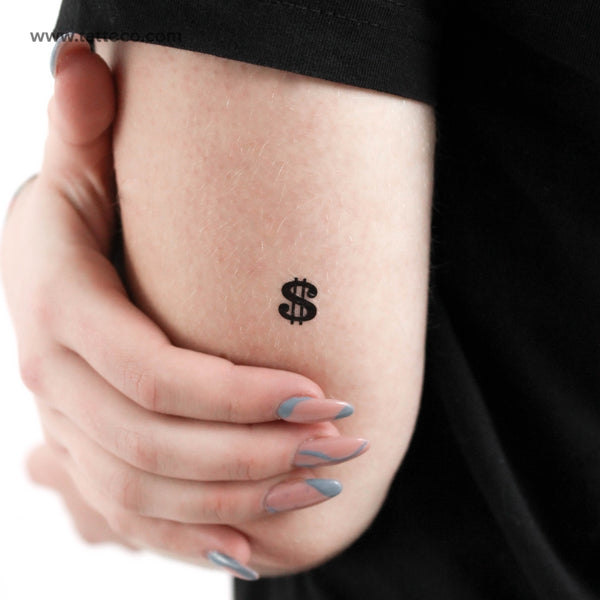 Dollar Sign Temporary Tattoo - Set of 3