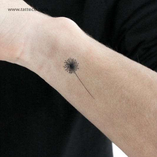 Minimalist Dandelion Temporary Tattoo - Set of 3
