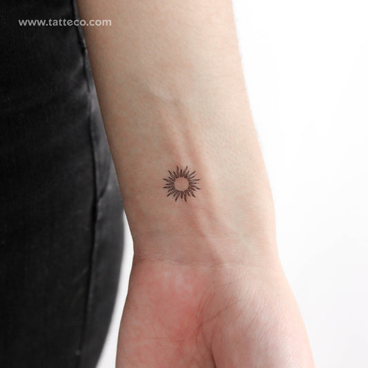 Tiny Sun Temporary Tattoo - Set of 3