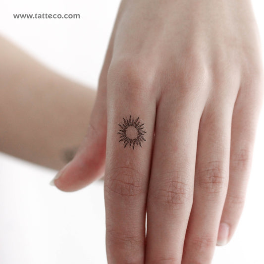 Tiny Sun Temporary Tattoo - Set of 3
