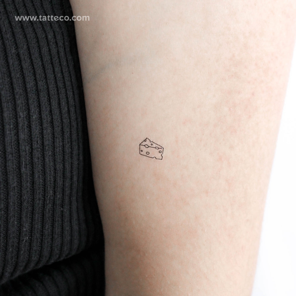 Tatuaje temporal de queso pequeño - Juego de 3