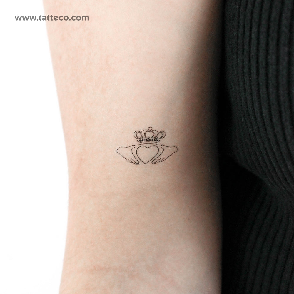 Small Claddagh Temporary Tattoo - Set of 3