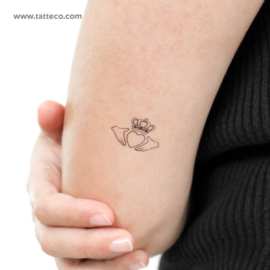 Tatuaje temporal pequeño de Claddagh - Juego de 3