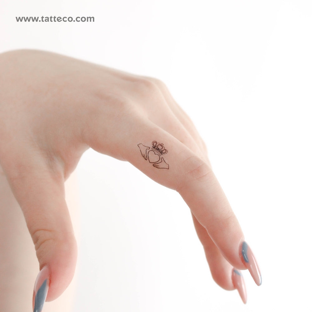 Tatuaje temporal pequeño de Claddagh - Juego de 3