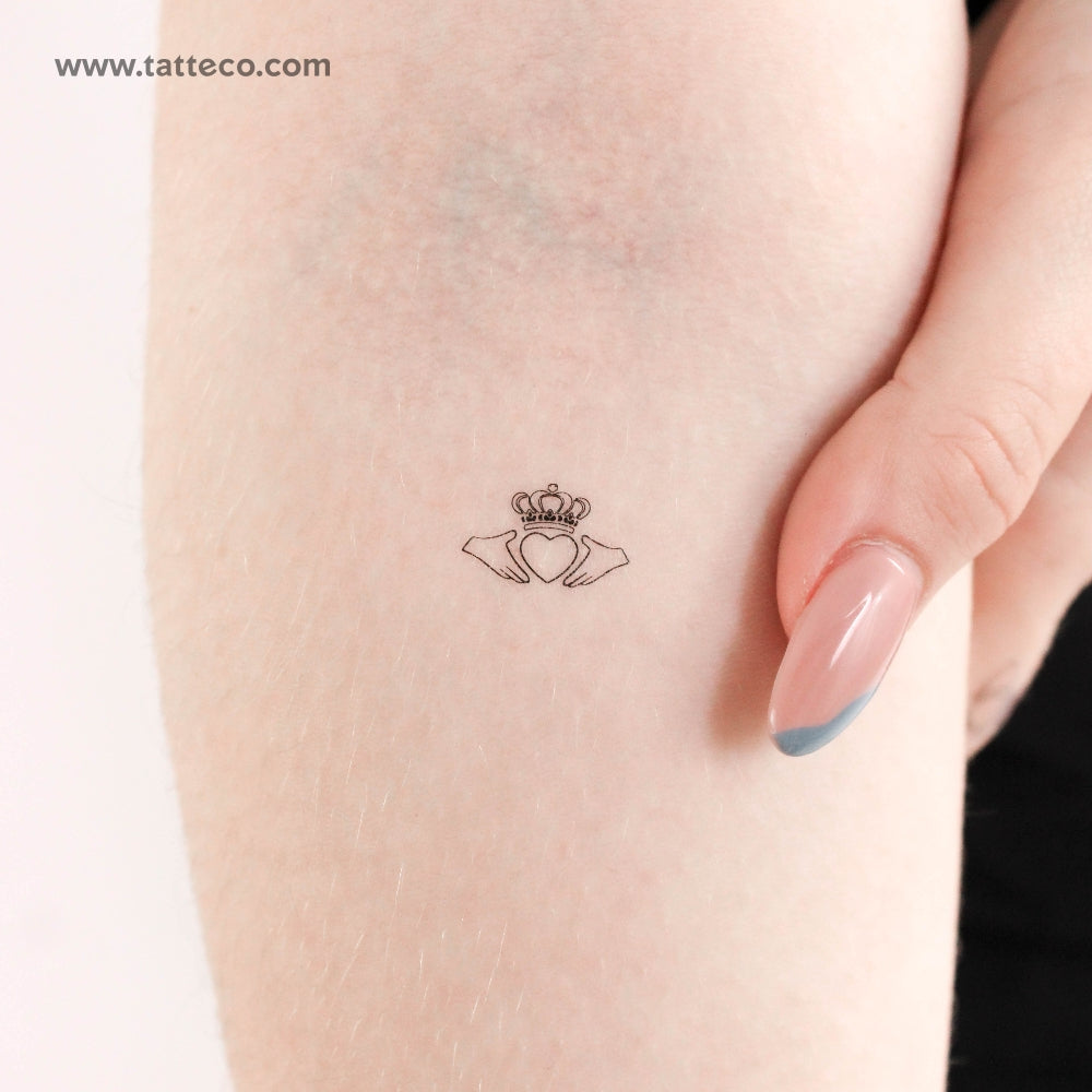 Tatuaje temporal pequeño de Claddagh - Juego de 3