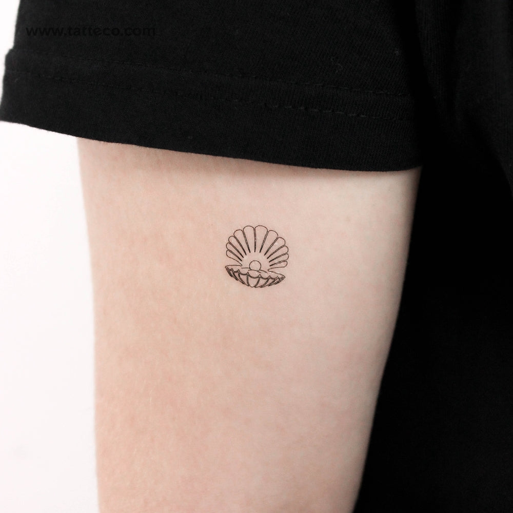 Tatuaje temporal de concha marina - Juego de 3