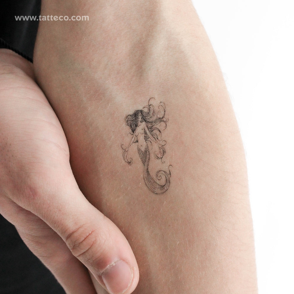 Mermaid Temporary Tattoo - Set of 3
