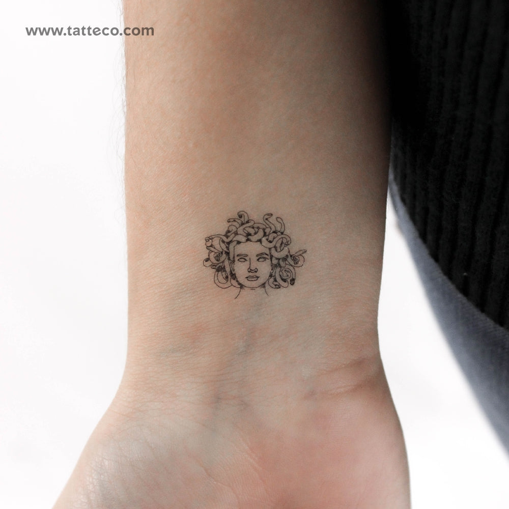 Tatuaje temporal pequeño de Medusa - Juego de 3