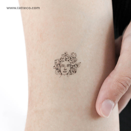Tatuaje temporal pequeño de Medusa - Juego de 3