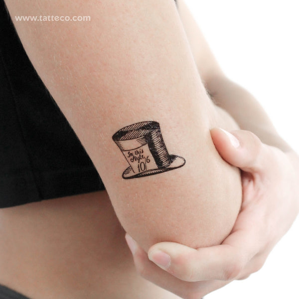 Mad Hatter's Hat Temporary Tattoo - Set of 3