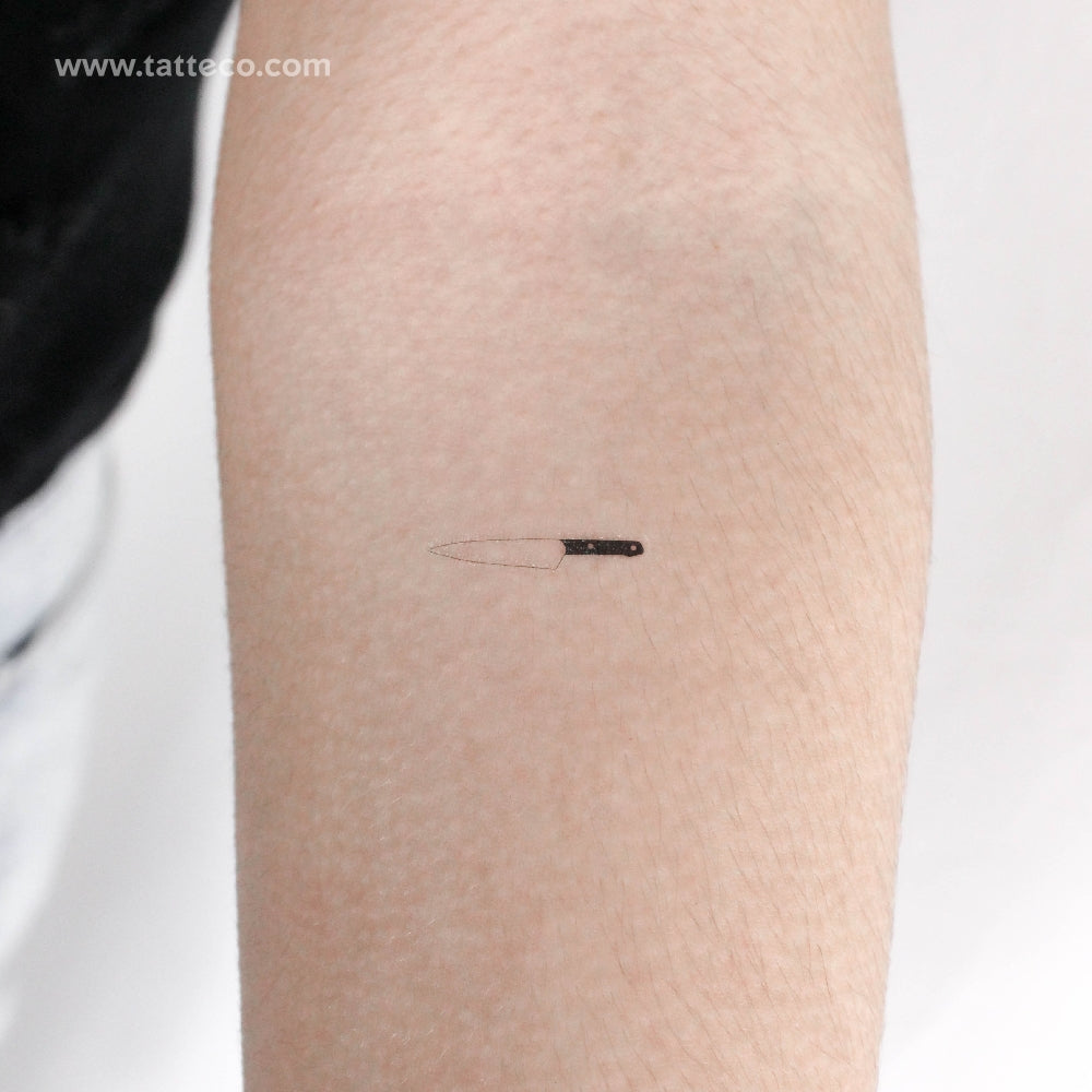 Knife Temporary Tattoo - Set of 3