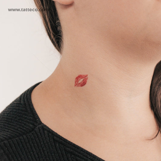 Tatuaje temporal de beso pequeño - Juego de 3