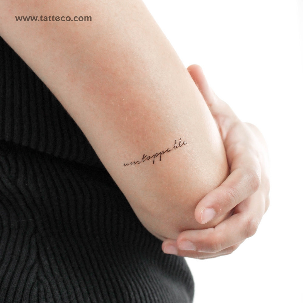 'Unstoppable' Temporary Tattoo - Set of 3