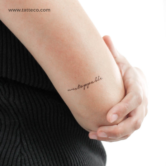 'Unstoppable' Temporary Tattoo - Set of 3