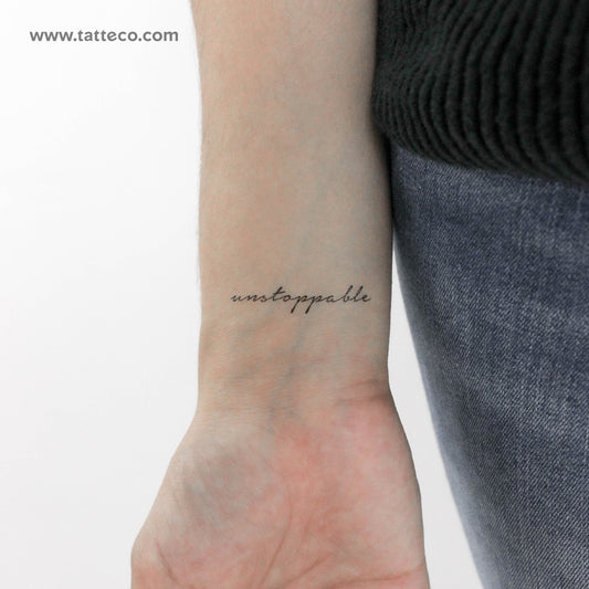 'Unstoppable' Temporary Tattoo - Set of 3