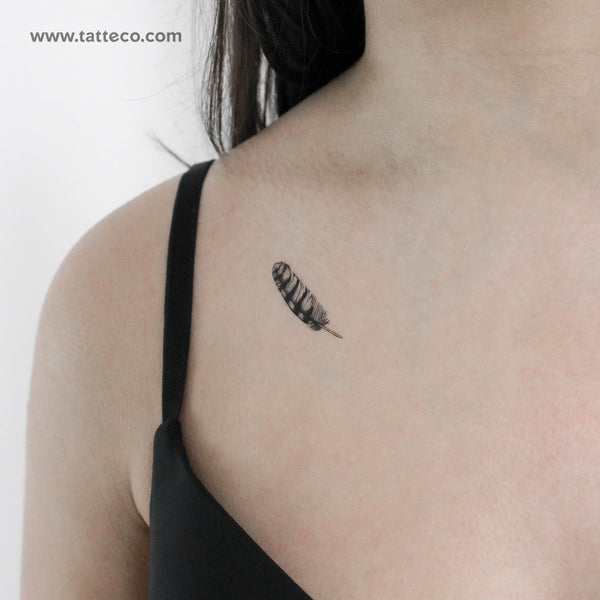Small Feather Temporary Tattoo - Set of 3
