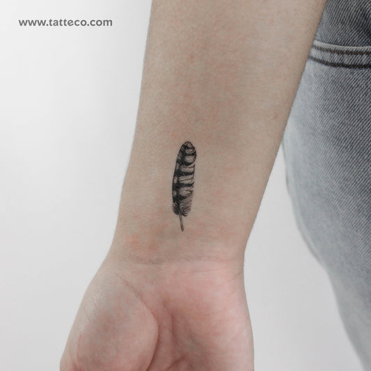 Tatuaje temporal de pluma pequeña - Juego de 3