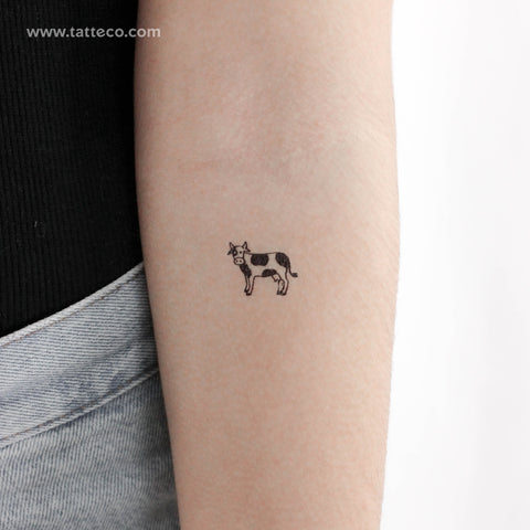 Small Cow Temporary Tattoo - Set of 3