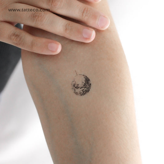 Small Disco Ball Temporary Tattoo - Set of 3