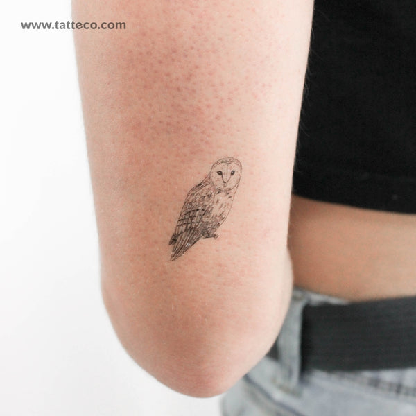 Barn Owl Temporary Tattoo - Set of 3