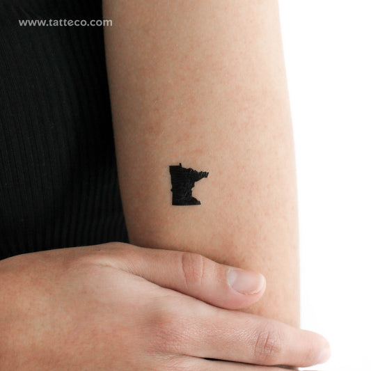Minnesota Map Temporary Tattoo - Set of 3