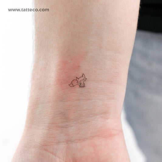 Little Fox Temporary Tattoo - Set of 3
