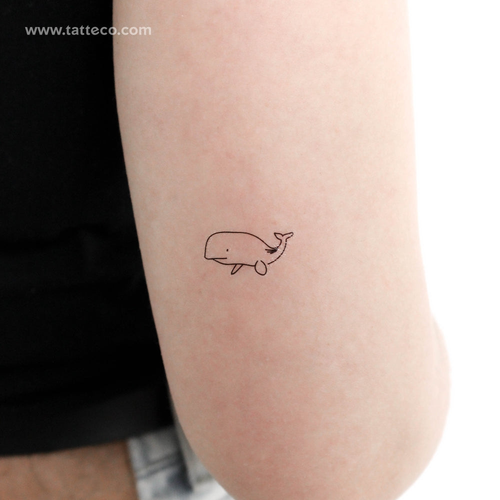Whale Temporary Tattoo - Set of 3