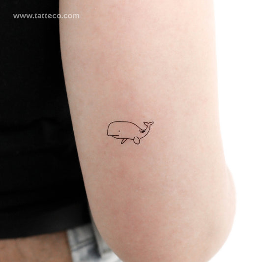 Whale Temporary Tattoo - Set of 3