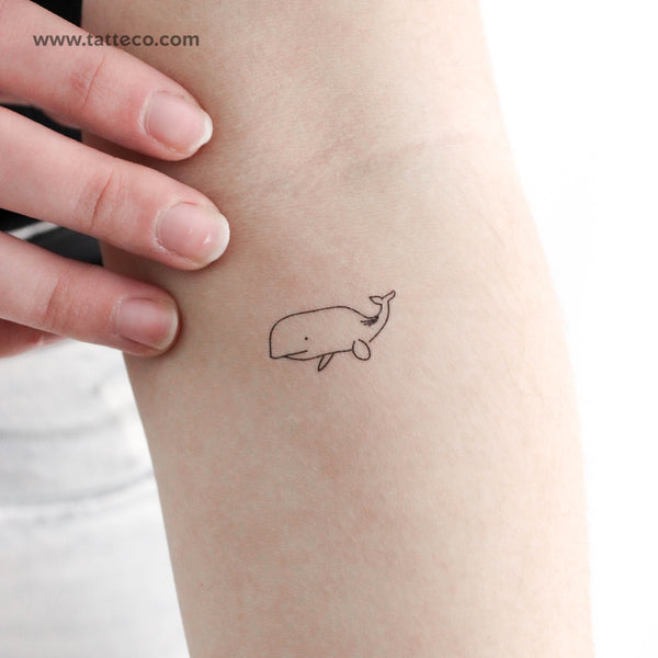 Whale Temporary Tattoo - Set of 3