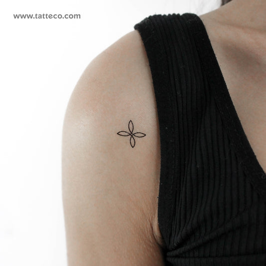Small Quaternary Knot Temporary Tattoo - Set of 3
