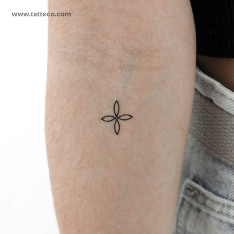 Small Quaternary Knot Temporary Tattoo - Set of 3