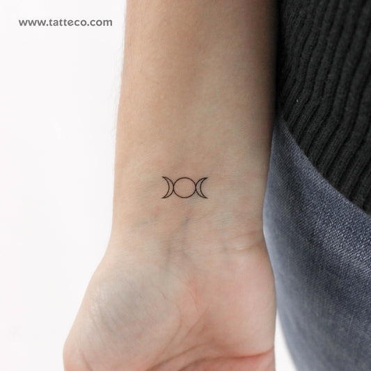 Tatuaje temporal del símbolo de la Triple Diosa - Juego de 3