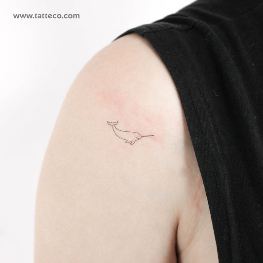 Tatuaje temporal de narval - Juego de 3