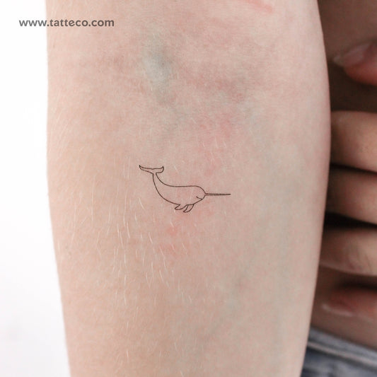 Tatuaje temporal de narval - Juego de 3