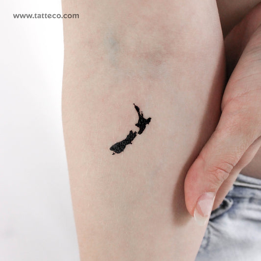 Tatuaje temporal del mapa de Nueva Zelanda (juego de 3)