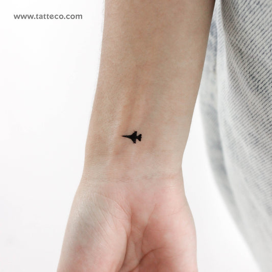 Tatuaje temporal de avión de combate - Juego de 3