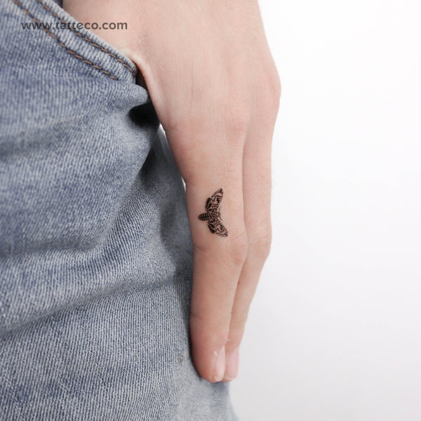 Tiny Moth Temporary Tattoo - Set of 3