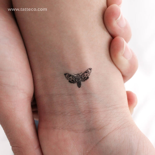 Tiny Moth Temporary Tattoo - Set of 3
