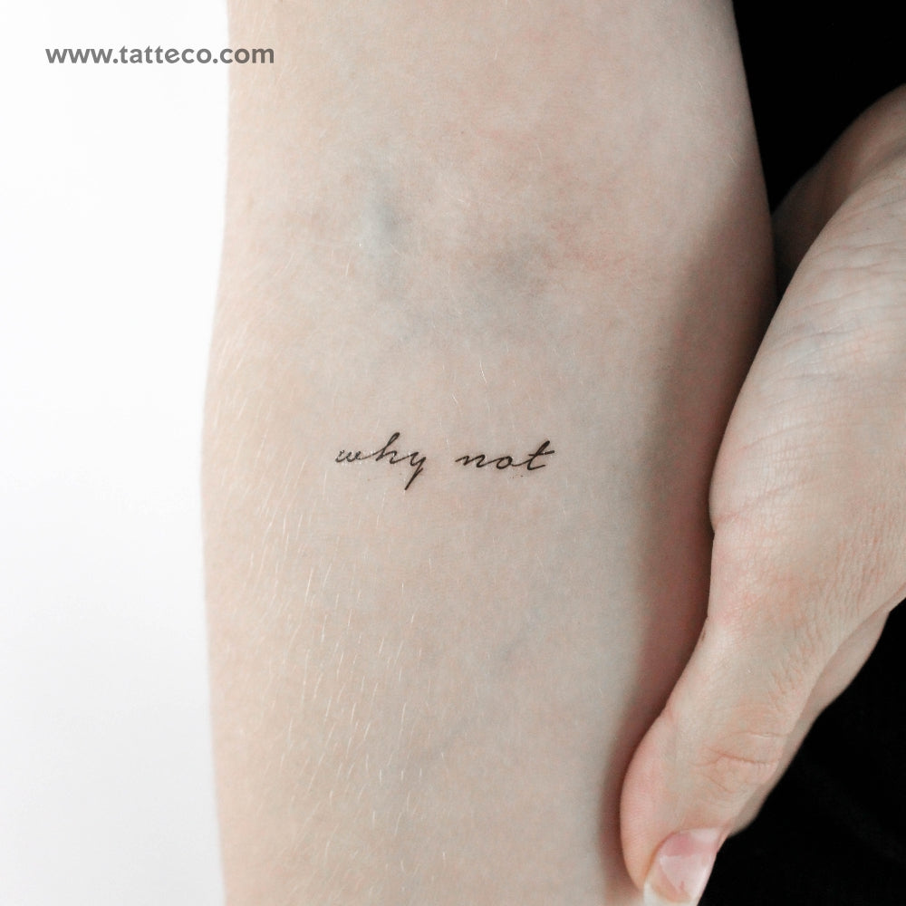 Tatuaje temporal "Por qué no" - Juego de 3