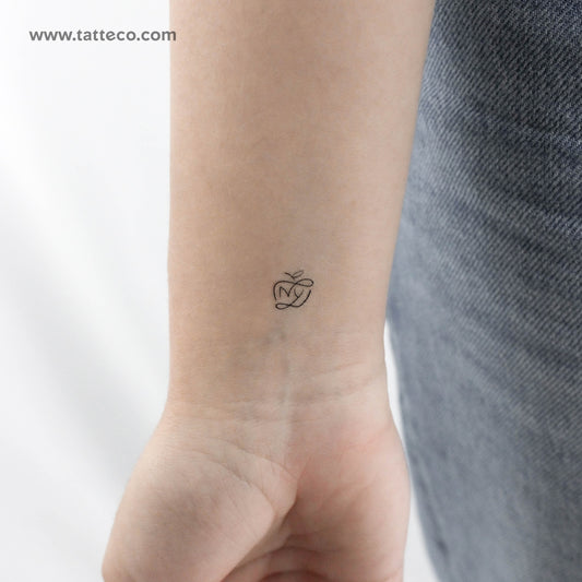 Tatuaje temporal de manzana de Nueva York - Juego de 3