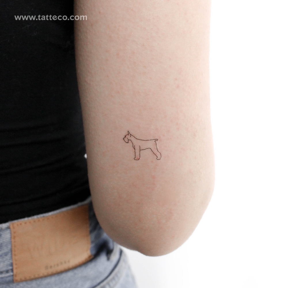 Schnauzer Temporary Tattoo - Set of 3