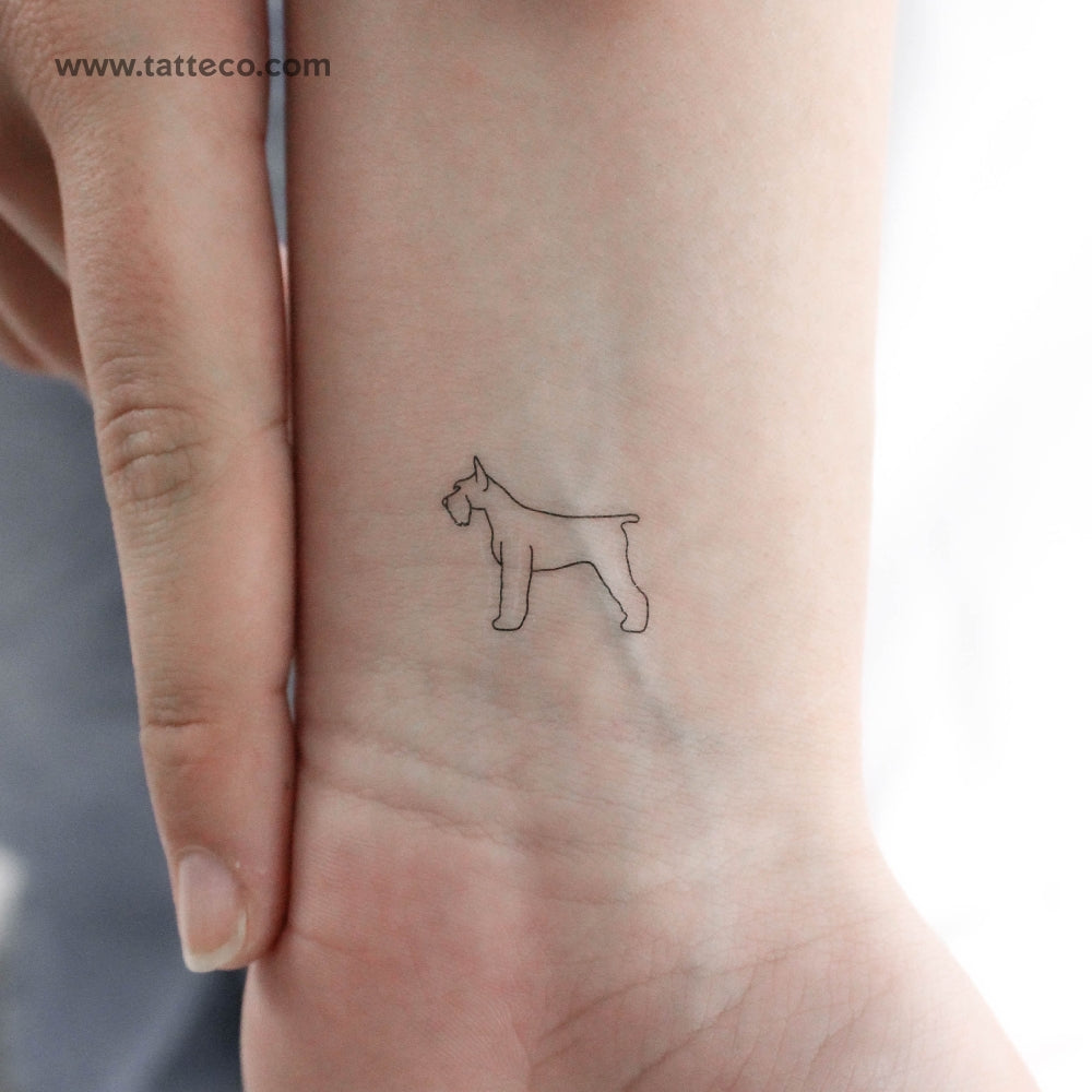 Schnauzer Temporary Tattoo - Set of 3