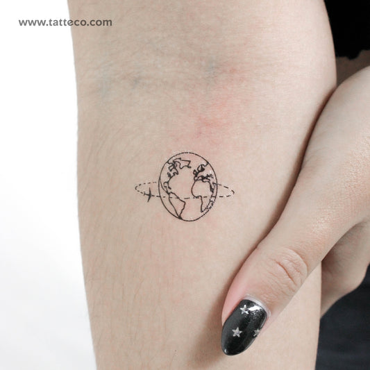 Tatuaje temporal "Viaje alrededor del mundo" - Juego de 3