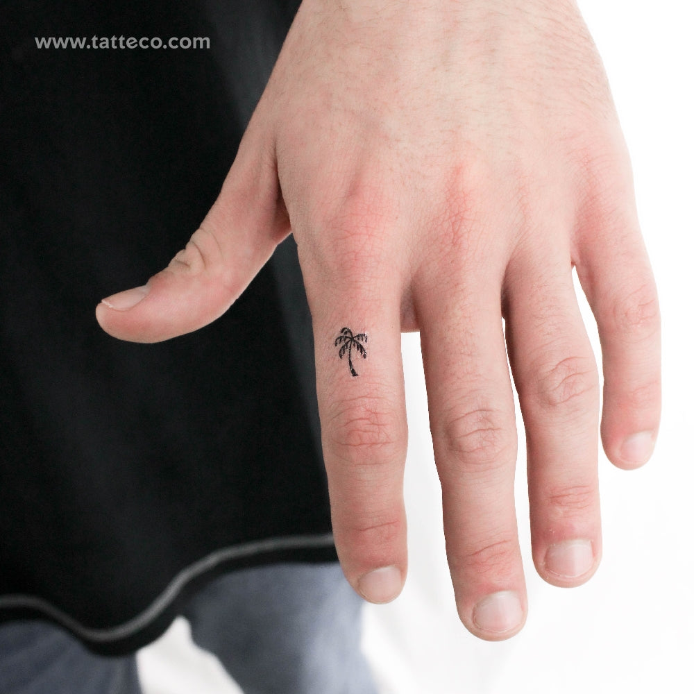 Tiny Palm Temporary Tattoo - Set of 3