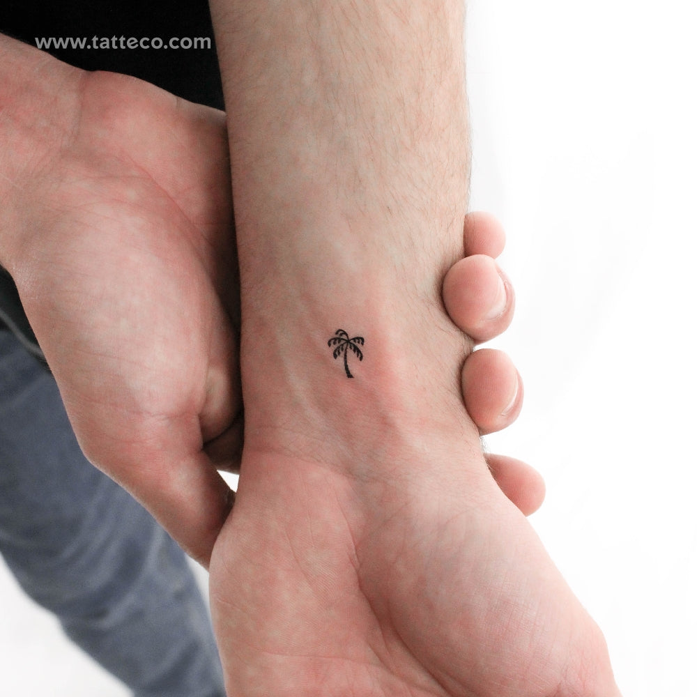 Tiny Palm Temporary Tattoo - Set of 3