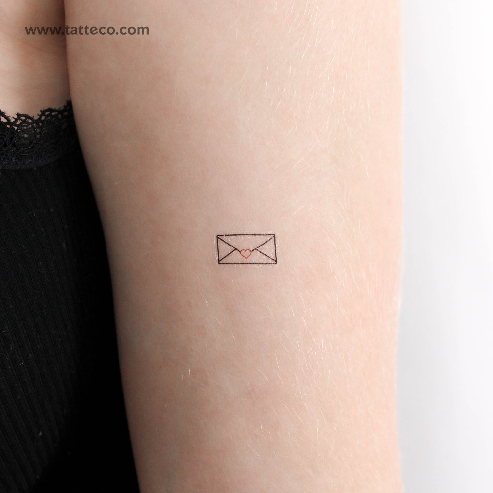 Tiny Love Letter Temporary Tattoo - Set of 3