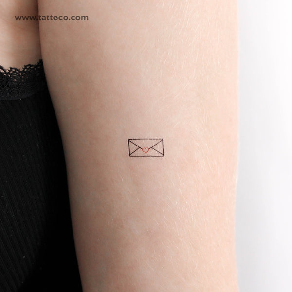 Tiny Love Letter Temporary Tattoo - Set of 3