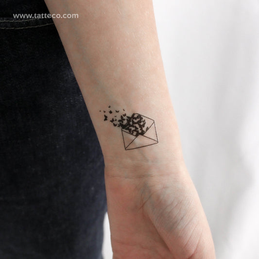 Butterfly Letter Temporary Tattoo - Set of 3