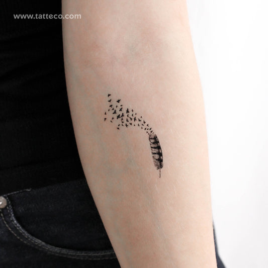 Tatuaje temporal "Pájaros de una pluma" - Juego de 3