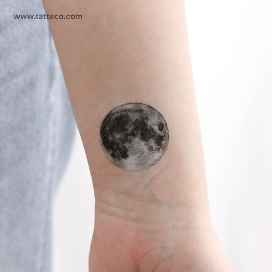 Tatuaje temporal de luna llena - Juego de 3